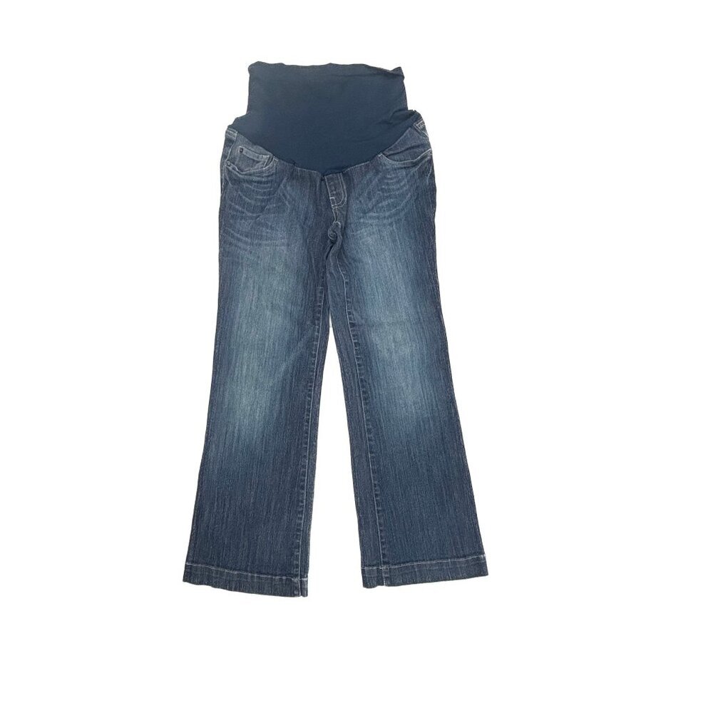 Oh Baby by Motherhood Bootcut Women's size M Dark Wash Blue Denim jeans